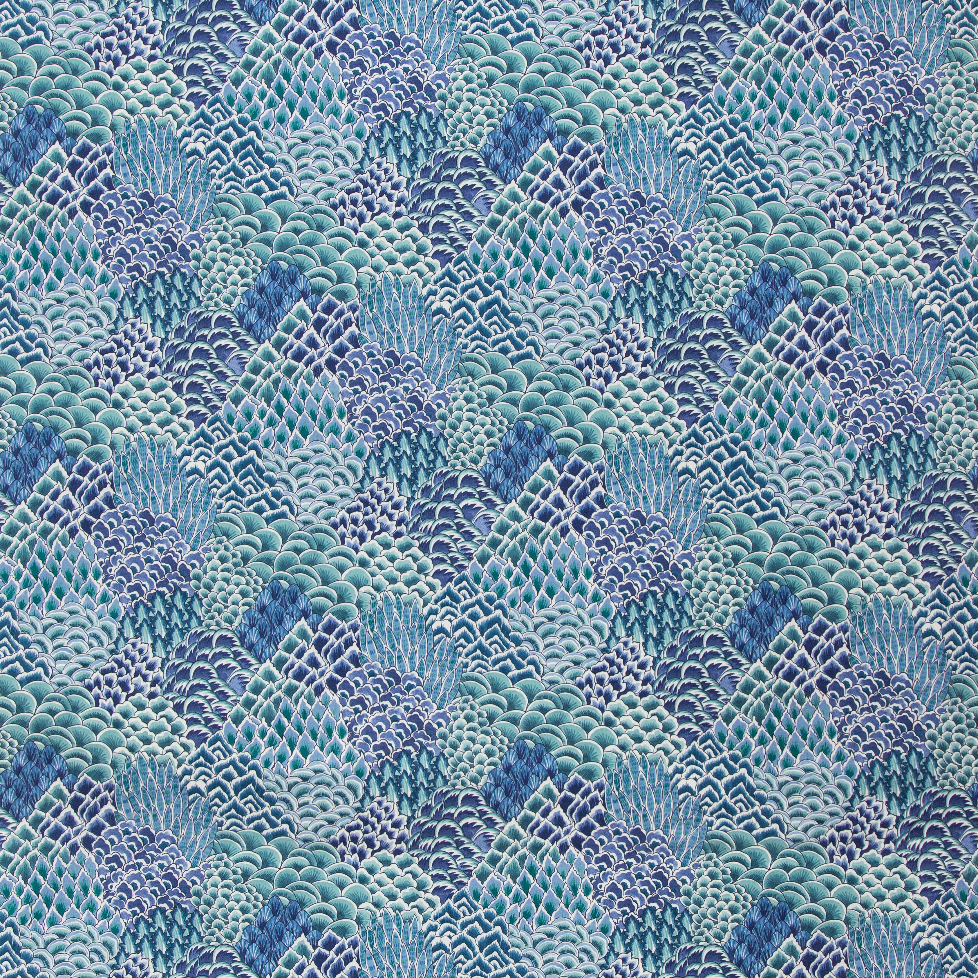 Katibi Print - Turquoise - Brunschwig & Fils Fabric