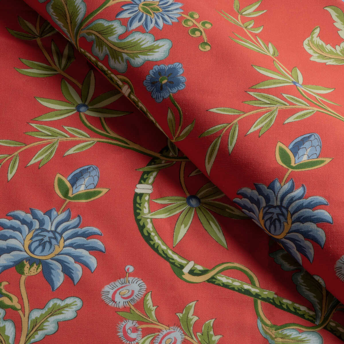 Veronique Print - Red - BRUNSCHWIG & FILS Tela