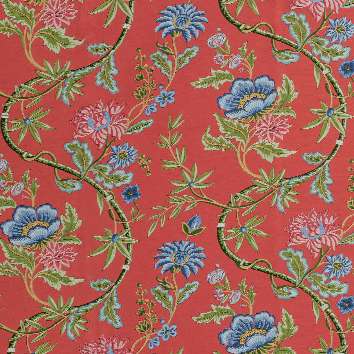 Veronique Print - Red - BRUNSCHWIG & FILS Tela