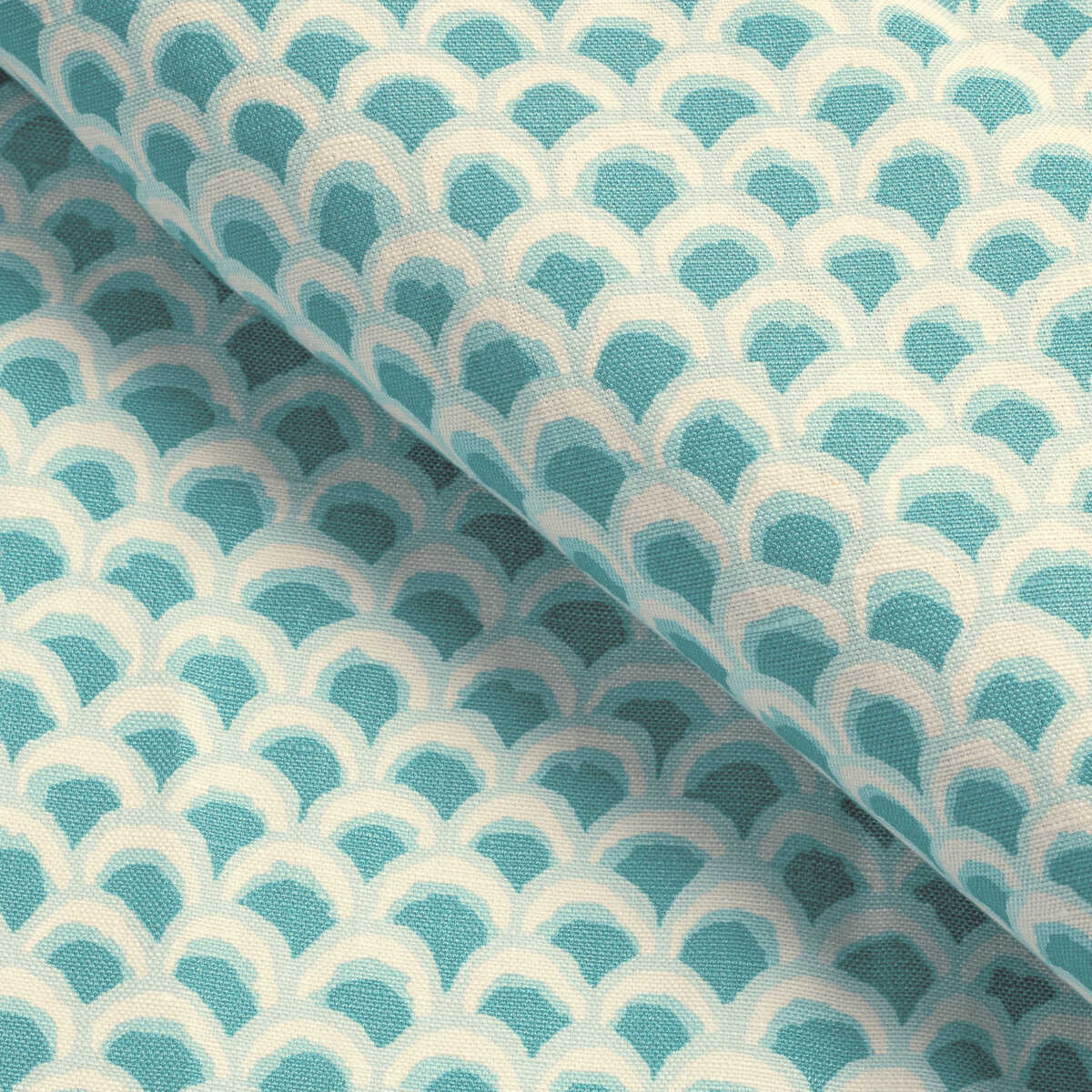 Pave Ii Print - Aqua - BRUNSCHWIG & FILS Tela