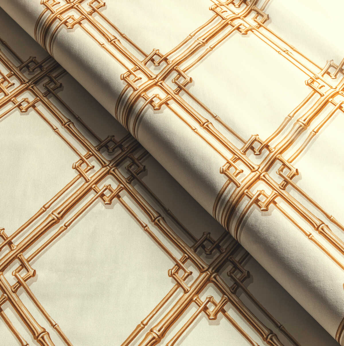 Le Bambou Print - Gold - BRUNSCHWIG & FILS Fabric