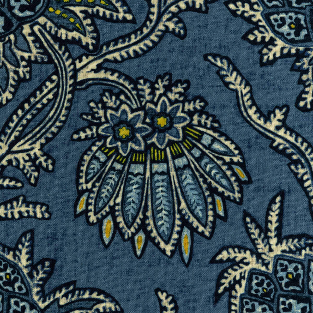 Brassac Print - Indigo - BRUNSCHWIG & FILS Tela