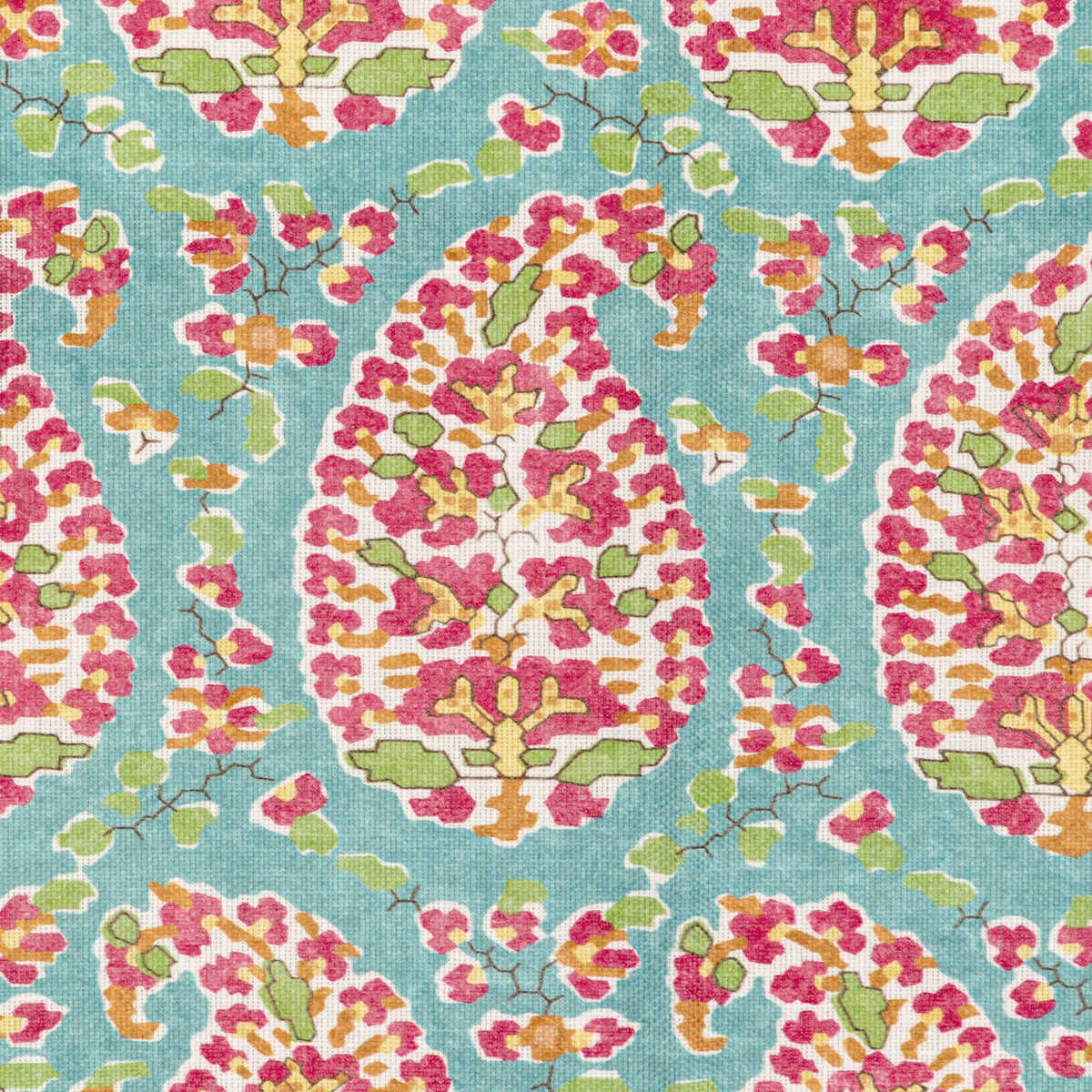 Rougier Print - Aqua - BRUNSCHWIG & FILS Fabric