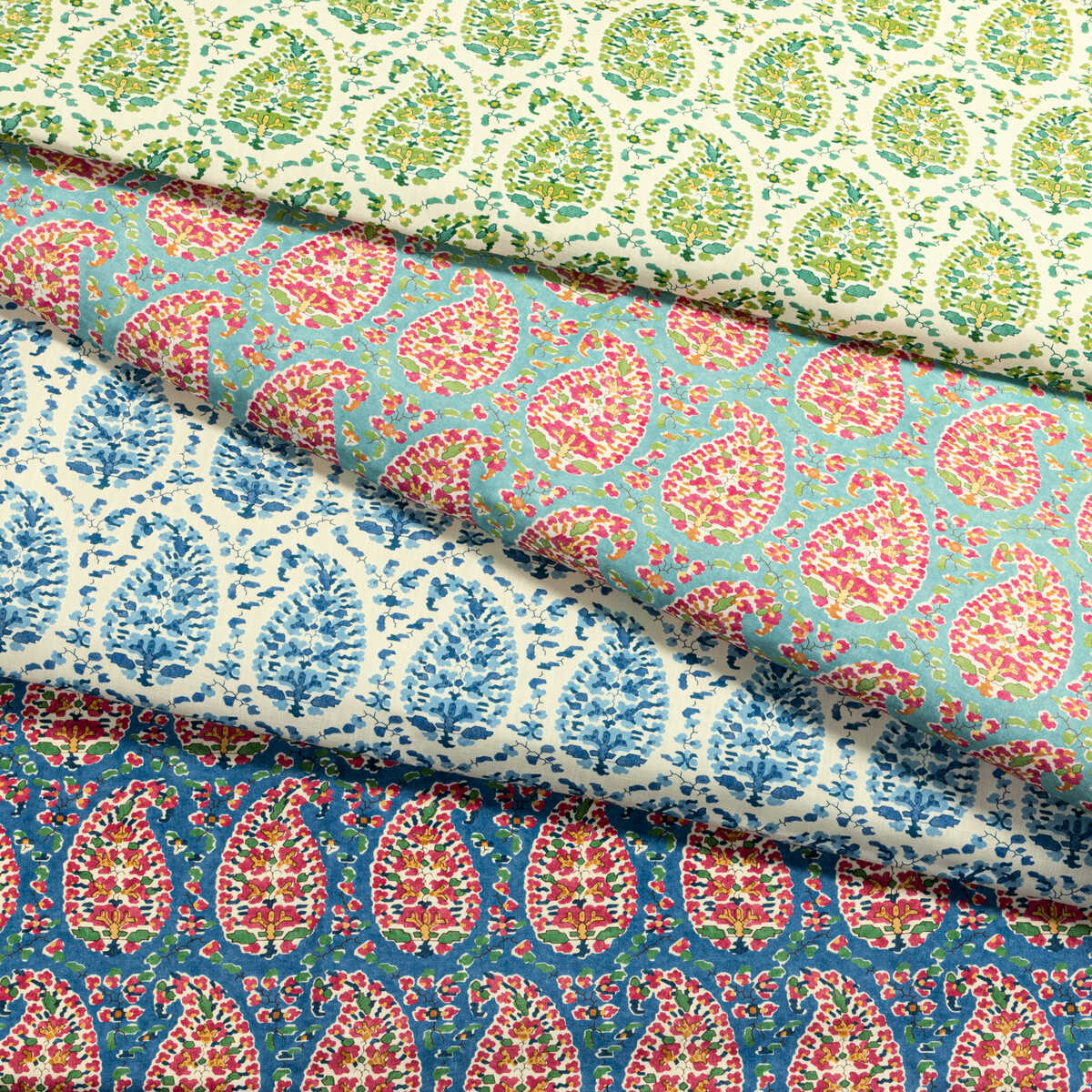 Rougier Print - Aqua - BRUNSCHWIG & FILS Fabric