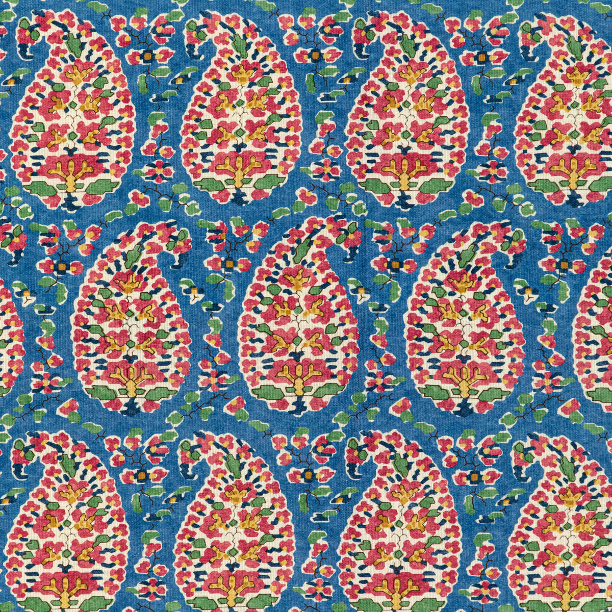 Rougier Print - Blue/Red - Brunschwig & Fils Fabric