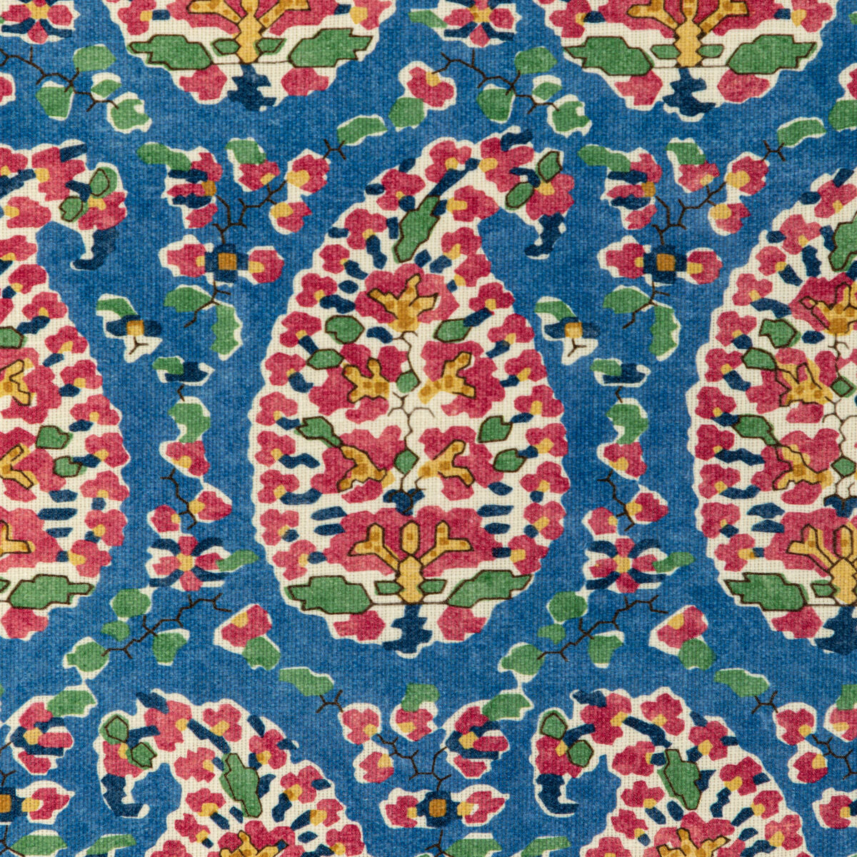 Rougier Print - Blue/Red - Brunschwig & Fils Fabric