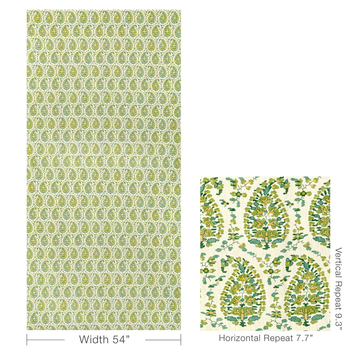 Rougier Print - Green - BRUNSCHWIG & FILS Tela