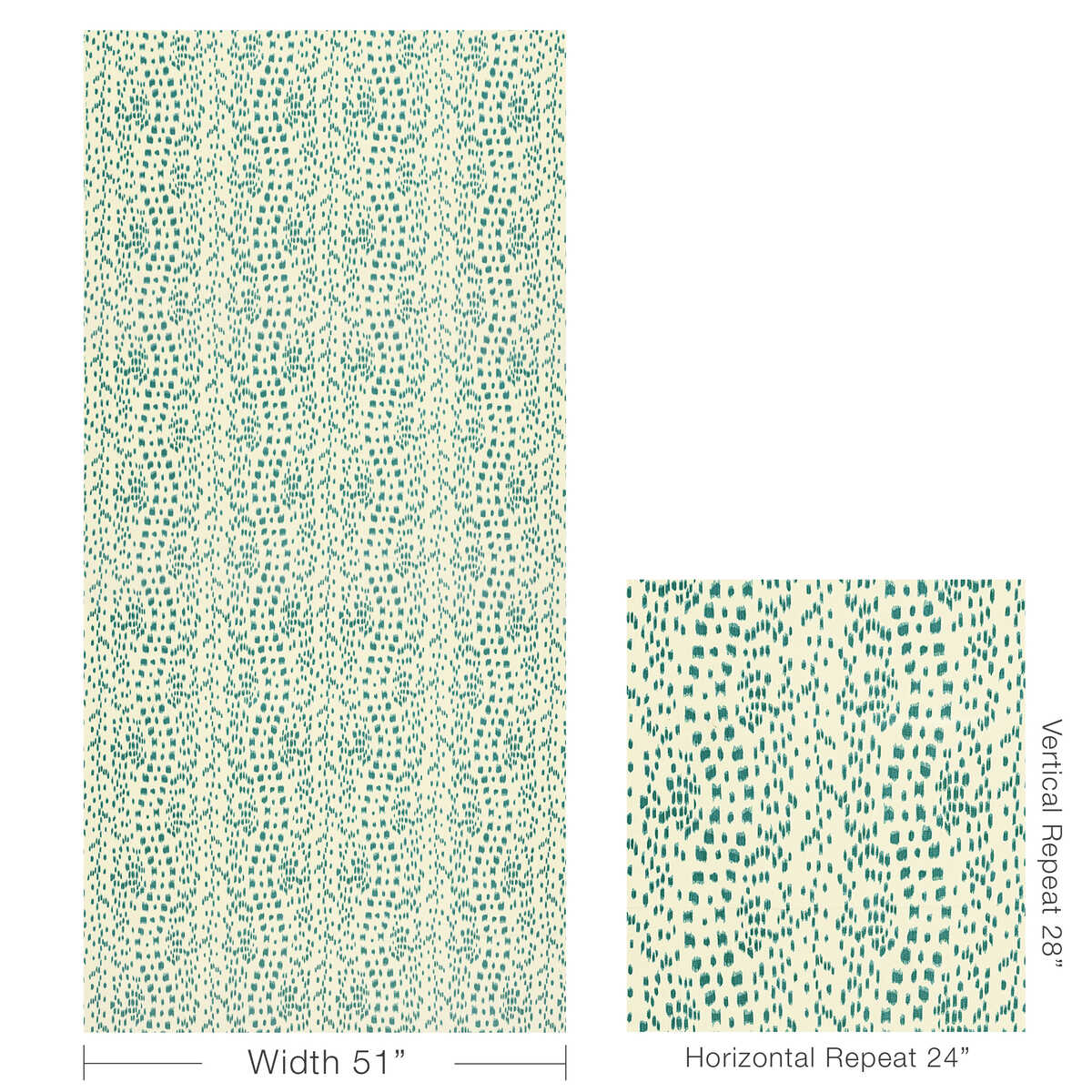 Les Touches Ii - Teal - BRUNSCHWIG & FILS Fabric