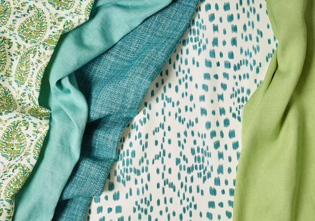 Les Touches Ii - Teal - BRUNSCHWIG & FILS Fabric