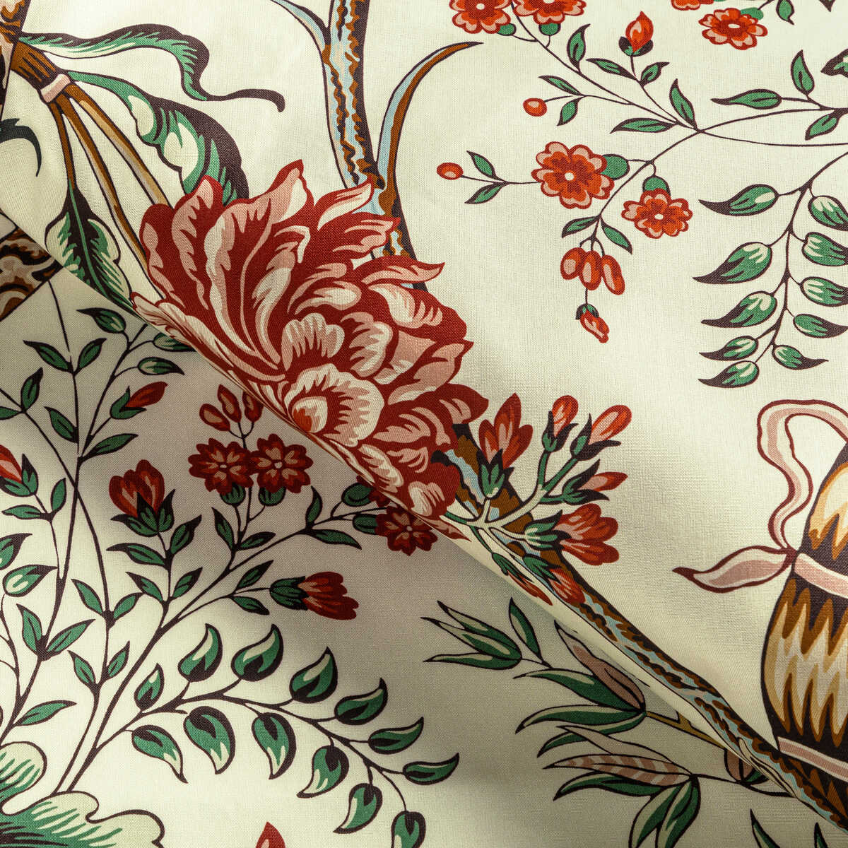 Luberon Print - Red/Teal - BRUNSCHWIG & FILS Fabric