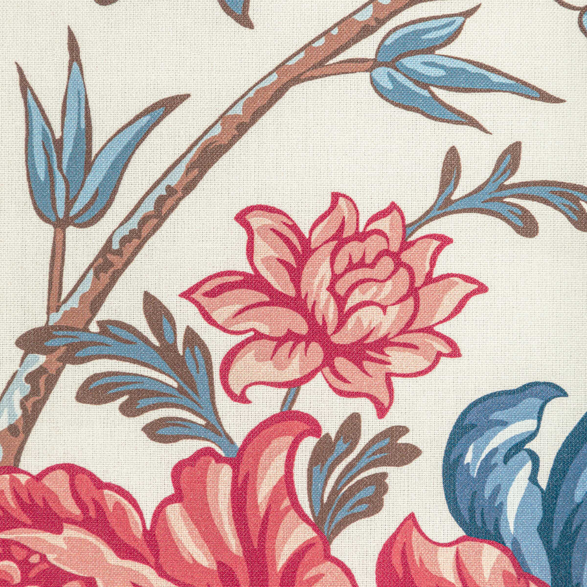 Luberon Print - Red/Blue - BRUNSCHWIG & FILS Fabric