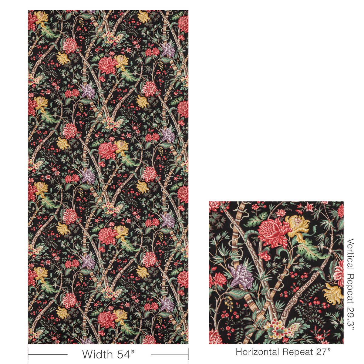 Luberon Print - Noir/Multi - BRUNSCHWIG & FILS Fabric