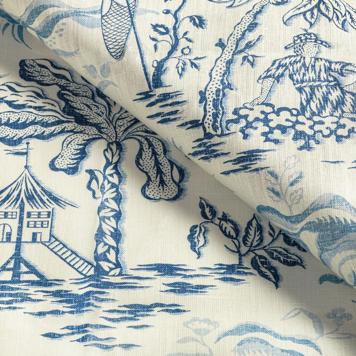 Valensole Print - Navy/Sky - Brunschwig & Fils Fabric