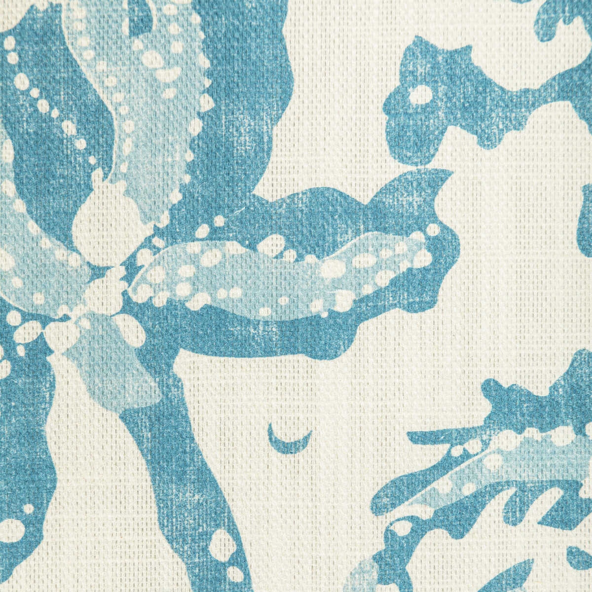 Weymouth Print - Aqua - BRUNSCHWIG & FILS Fabric