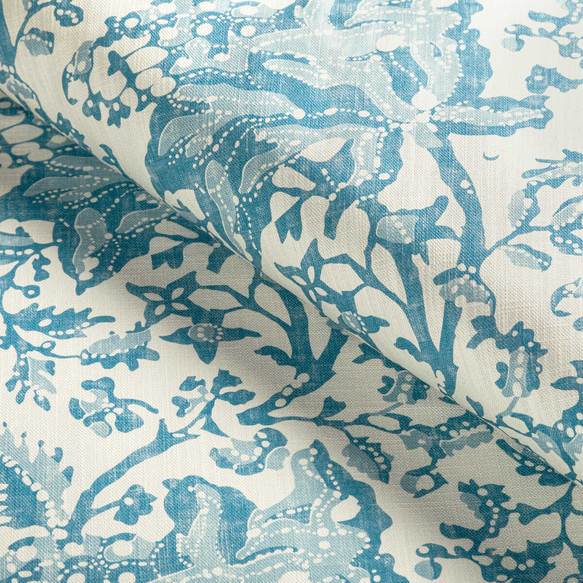 Weymouth Print - Aqua - BRUNSCHWIG & FILS Fabric