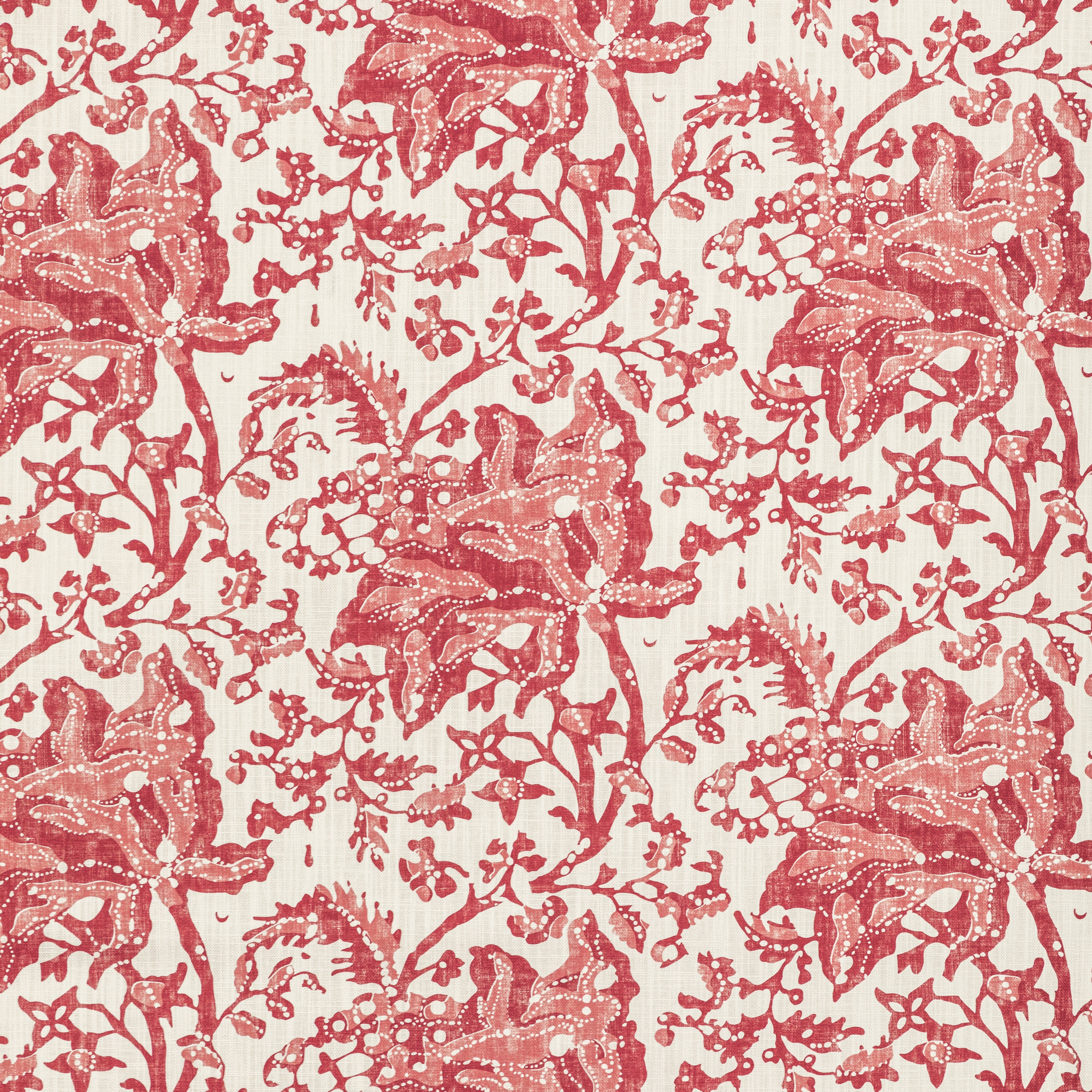 Weymouth Print - Red - Brunschwig & Fils Fabric