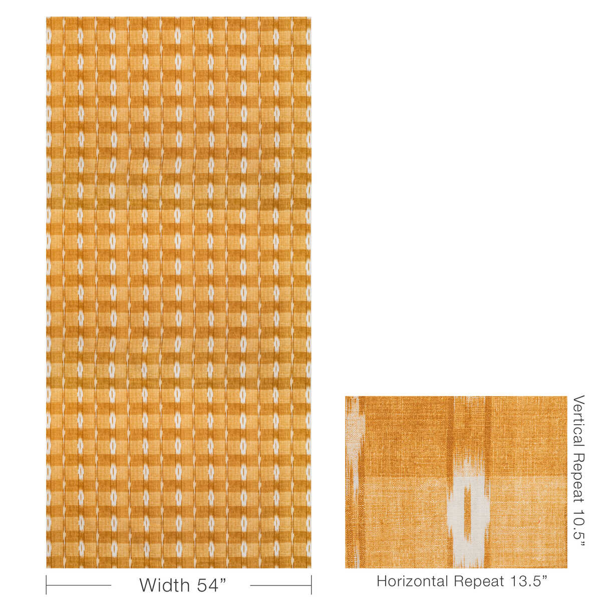 Girard Print - Gold - BRUNSCHWIG & FILS Fabric