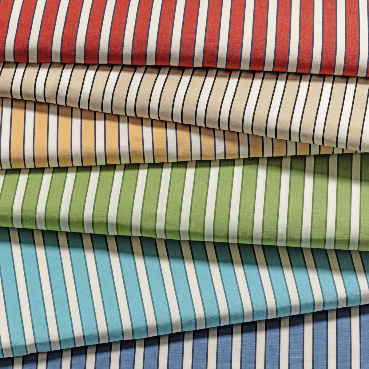 Rouen Stripe - Blue - BRUNSCHWIG & FILS Fabric