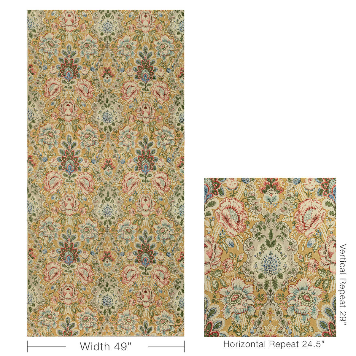 Carvallo Print - Canary - BRUNSCHWIG & FILS Fabric