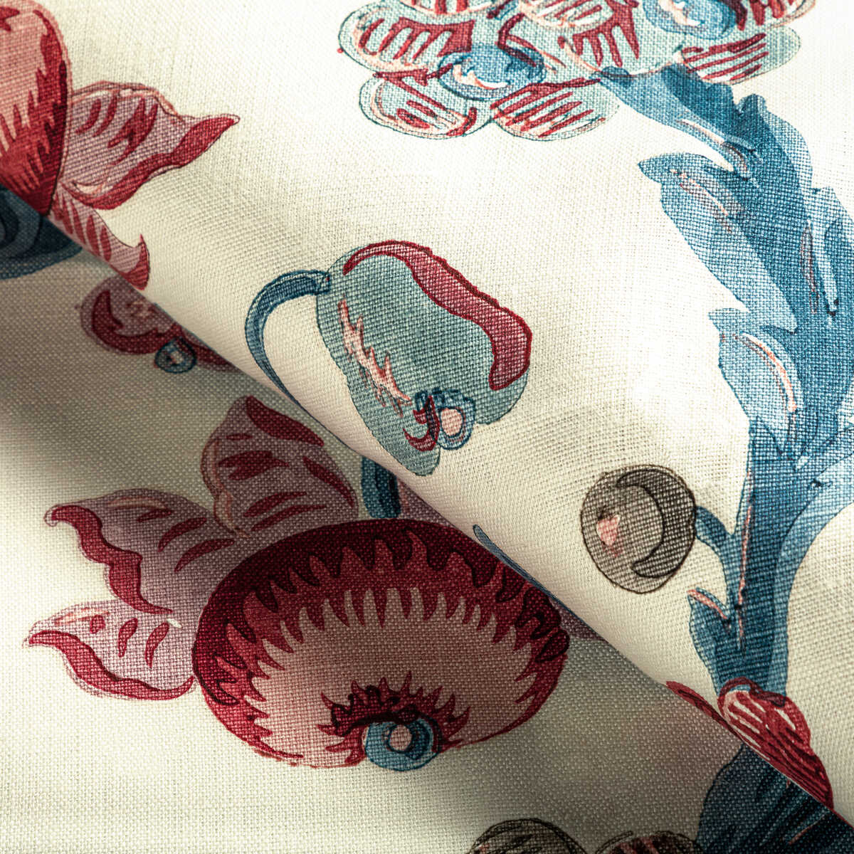 Le Brun Print - Raspberry - BRUNSCHWIG & FILS Tela