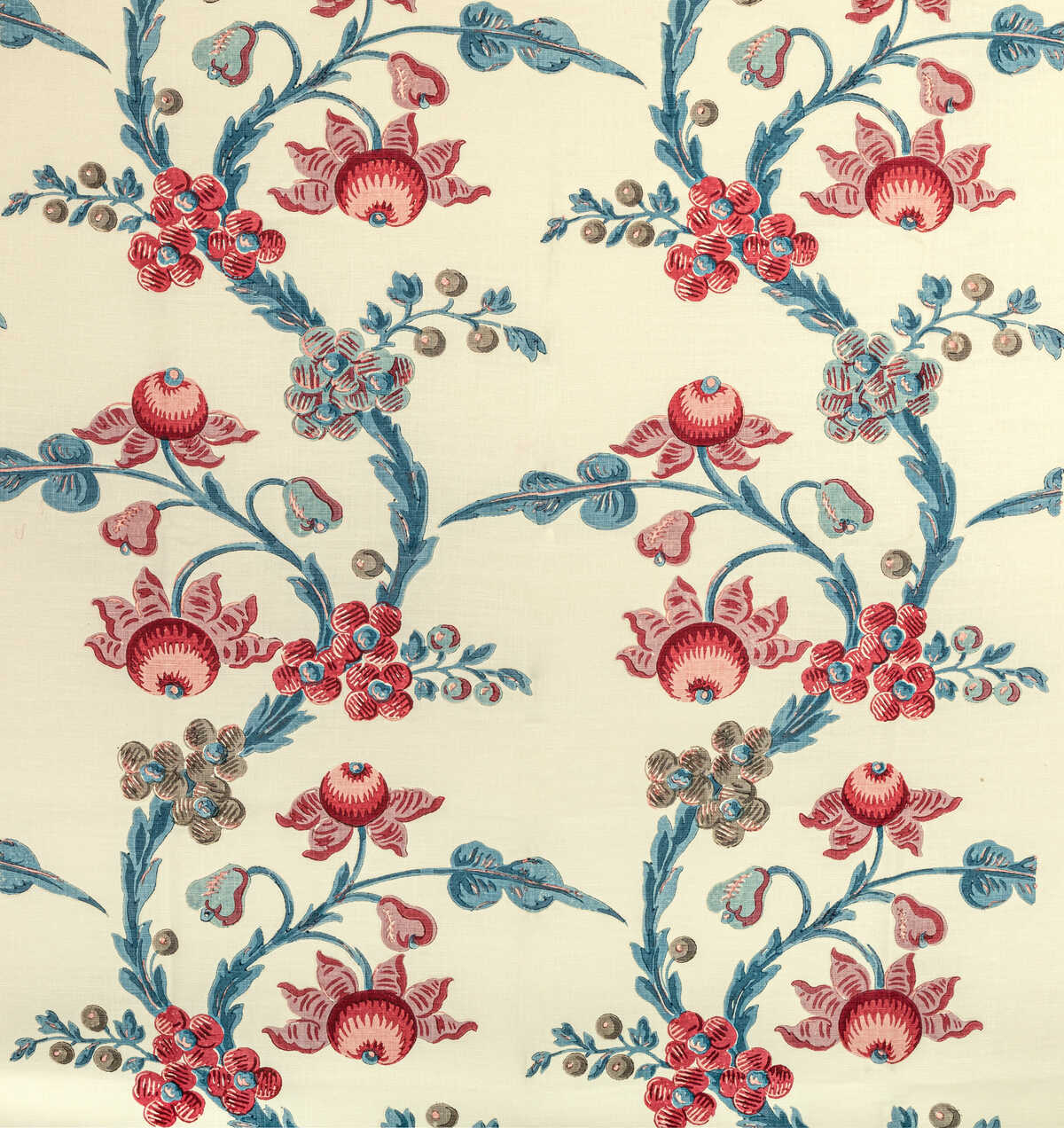 Le Brun Print - Raspberry - BRUNSCHWIG & FILS Tela