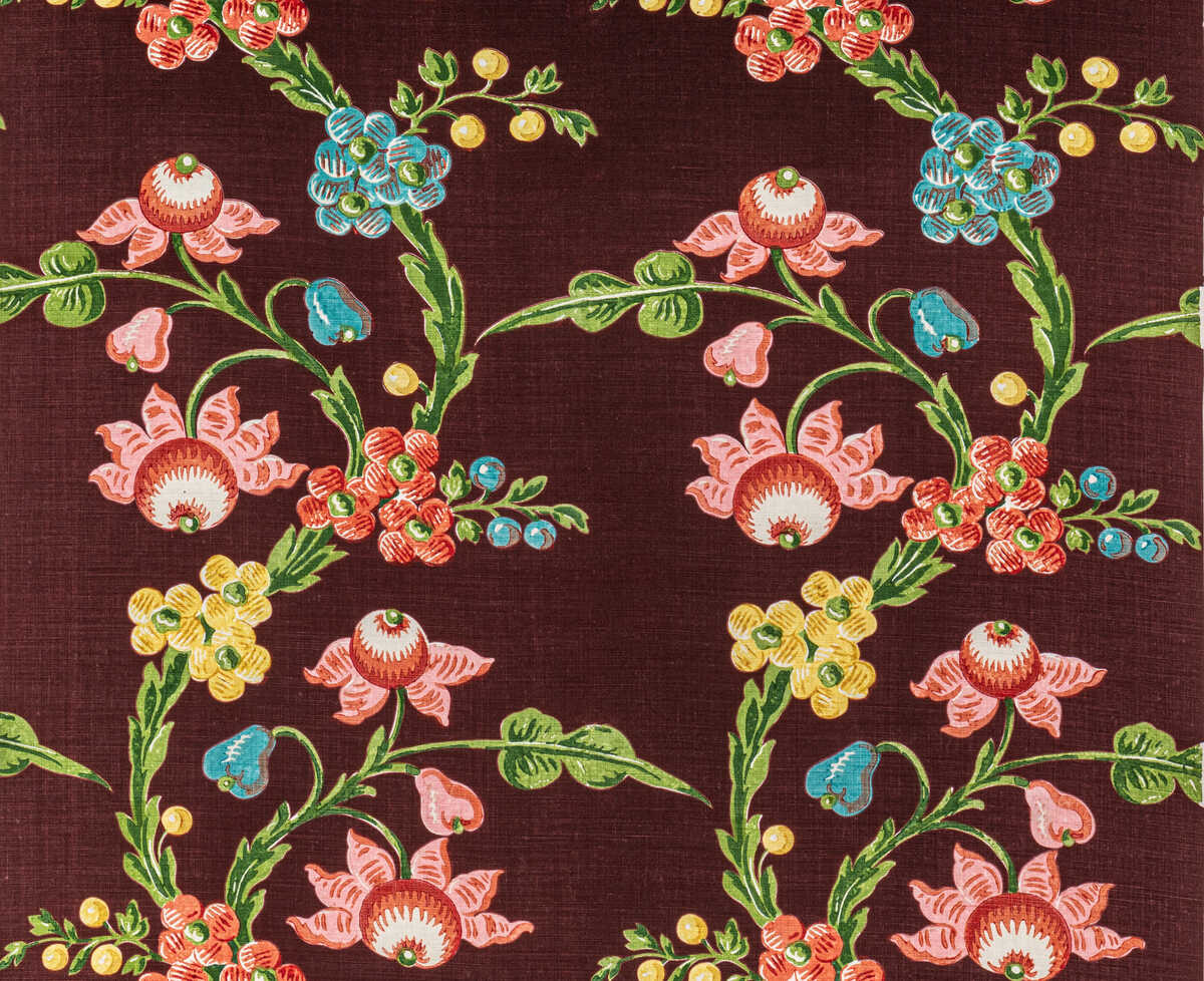 Le Brun Print - Aubergine - BRUNSCHWIG & FILS Tela