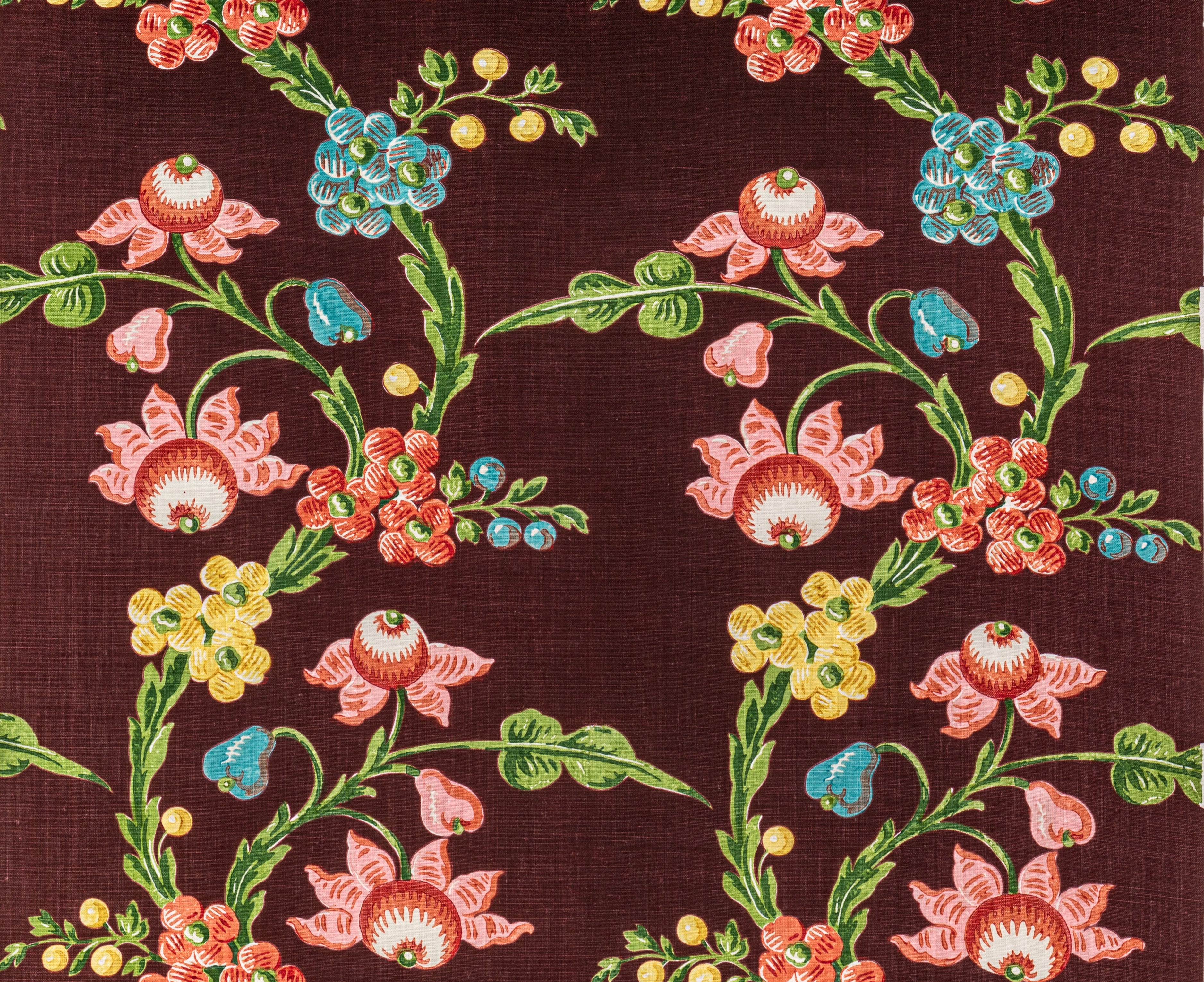 Le Brun Print - Aubergine - Brunschwig & Fils Fabric