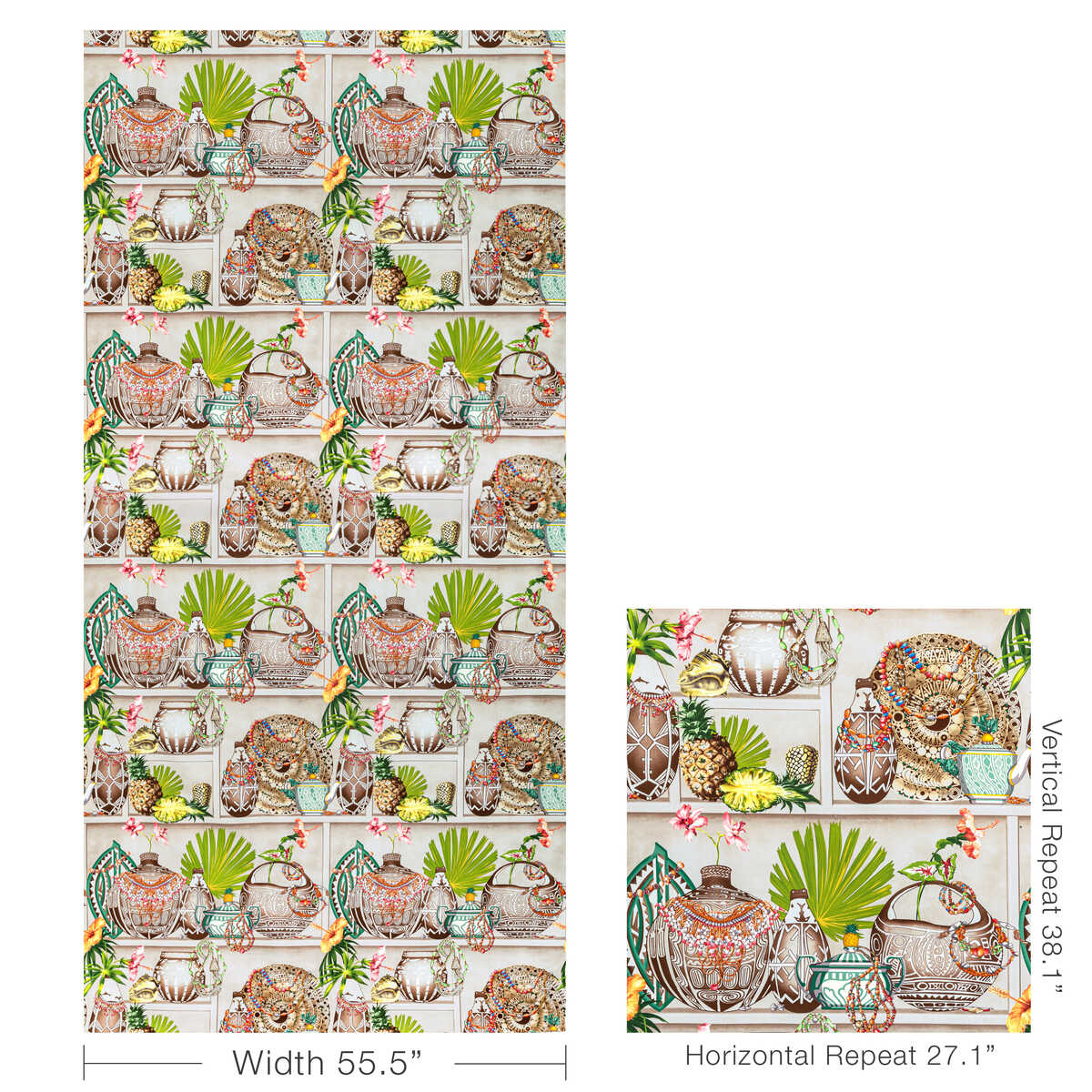 Maizan Print - Calypso - BRUNSCHWIG & FILS Fabric