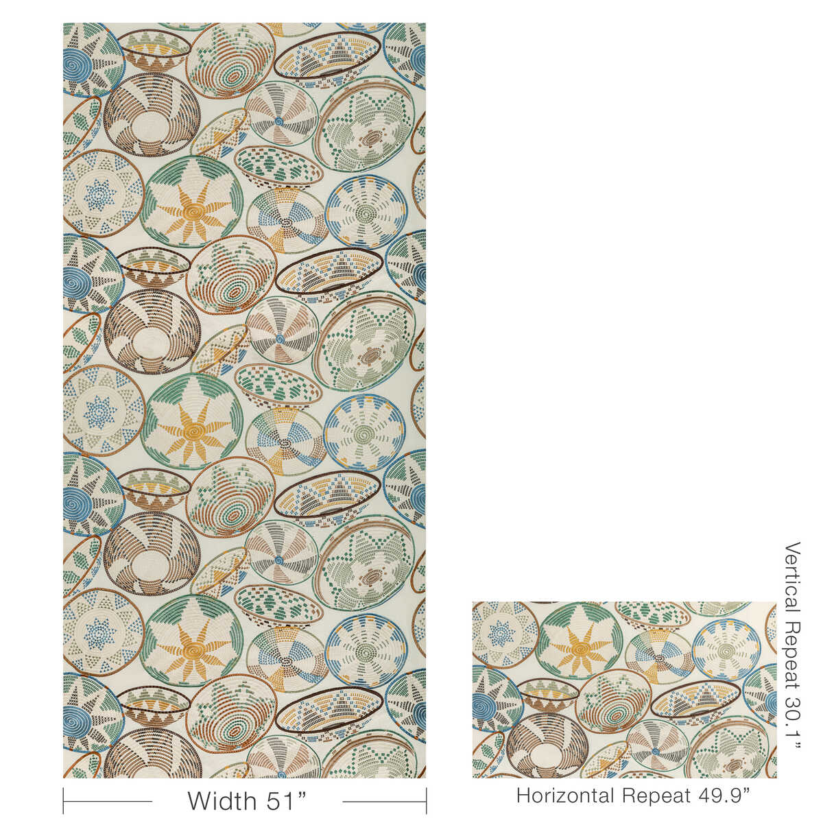 Bendi Emb - Rattan - BRUNSCHWIG & FILS Fabric