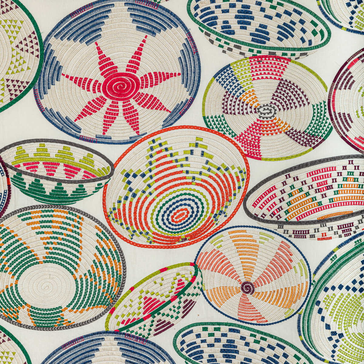 Bendi Emb - Multi - BRUNSCHWIG & FILS Fabric