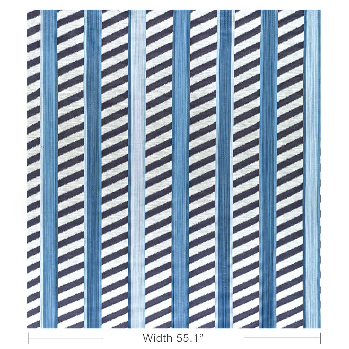 Mnemba Woven - Indigo - BRUNSCHWIG & FILS Fabric