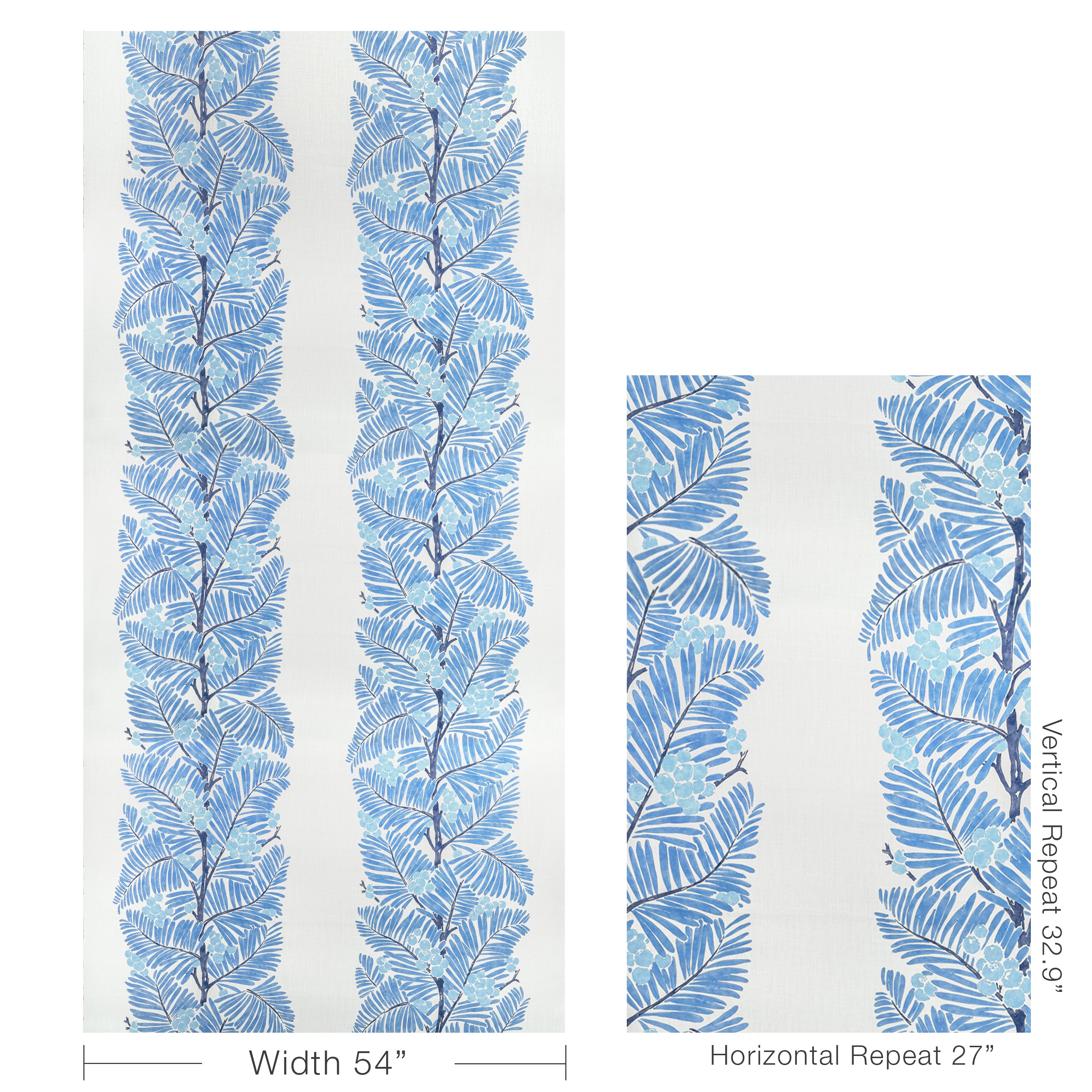 Palmar Print - Blue - Brunschwig & Fils Fabric