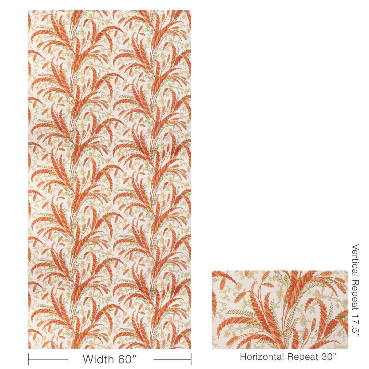 Vernay Print - Apricot - BRUNSCHWIG & FILS Tela