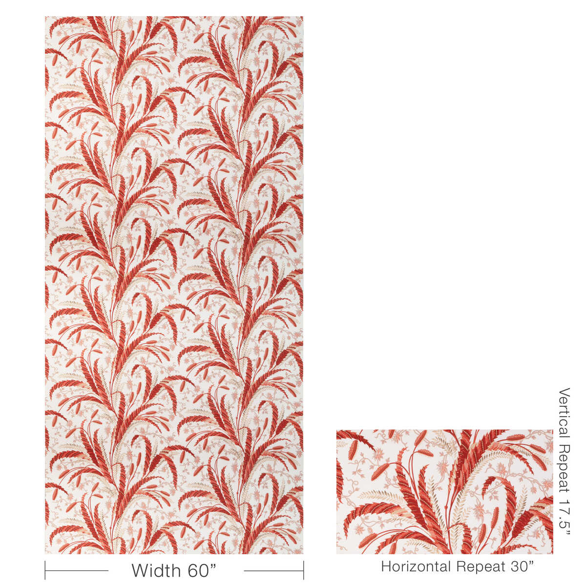 Vernay Print - Red - BRUNSCHWIG & FILS Tela