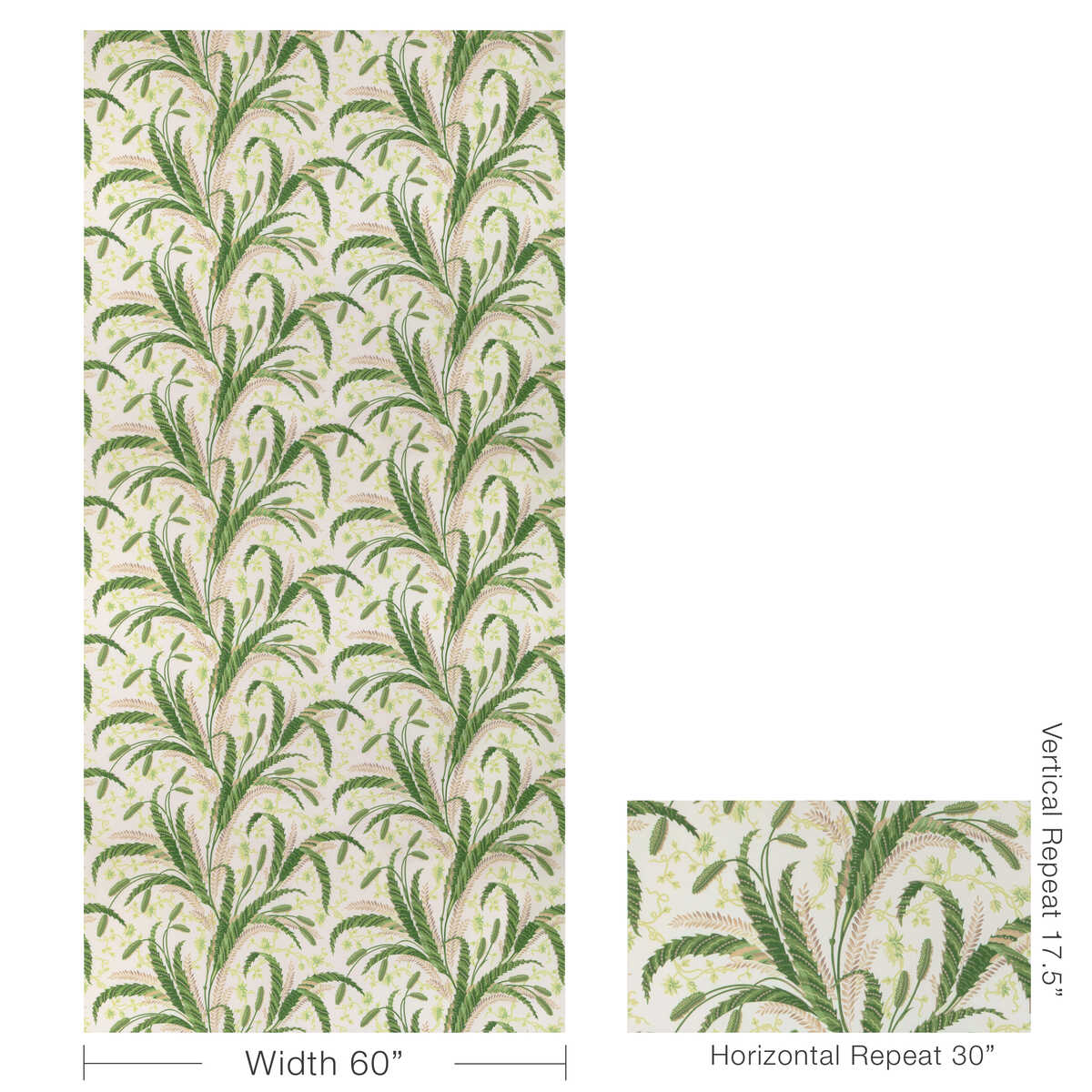 Vernay Print - Green - BRUNSCHWIG & FILS Tela