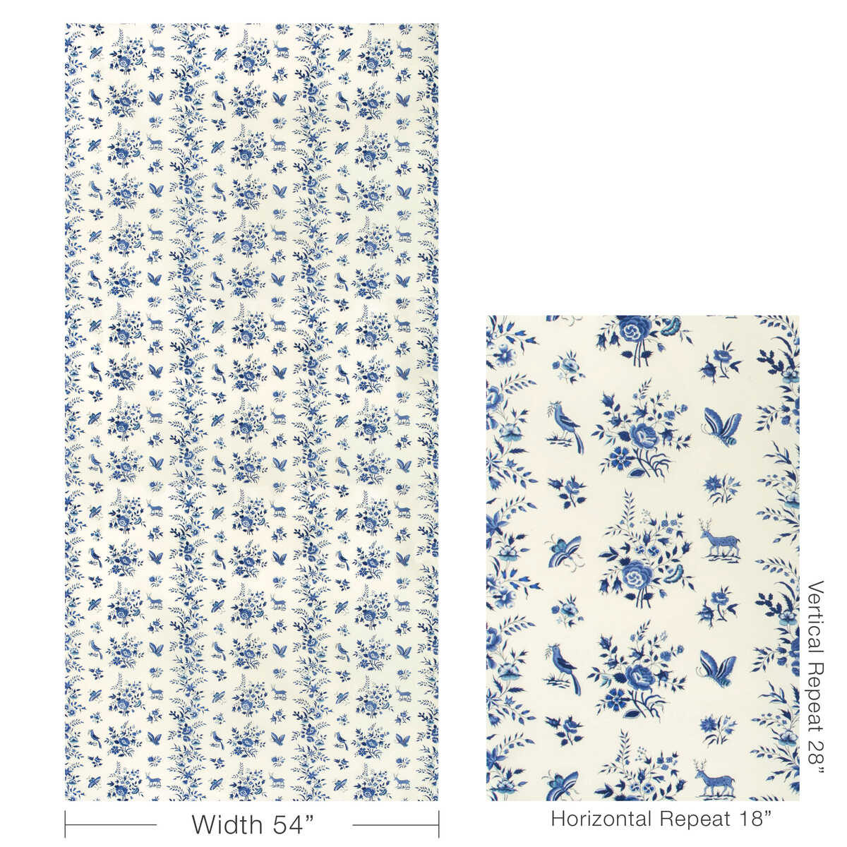 Aurel Print - Sky/Blue - BRUNSCHWIG & FILS Fabric