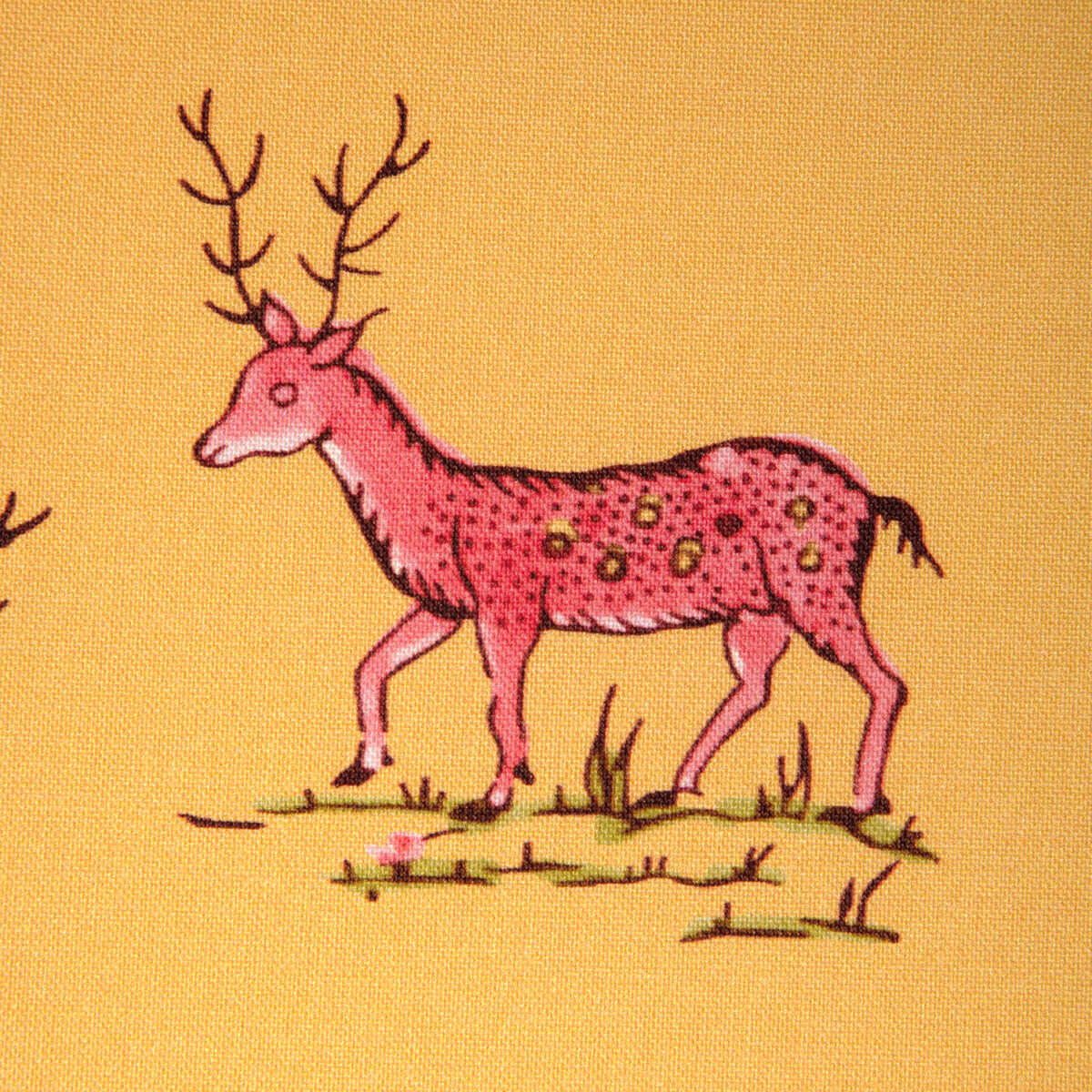 Aurel Print - Gold/Red - BRUNSCHWIG & FILS Fabric