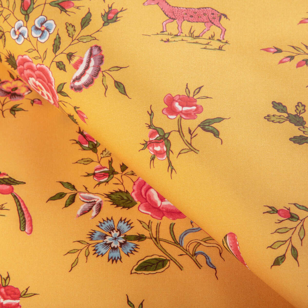 Aurel Print - Gold/Red - BRUNSCHWIG & FILS Fabric