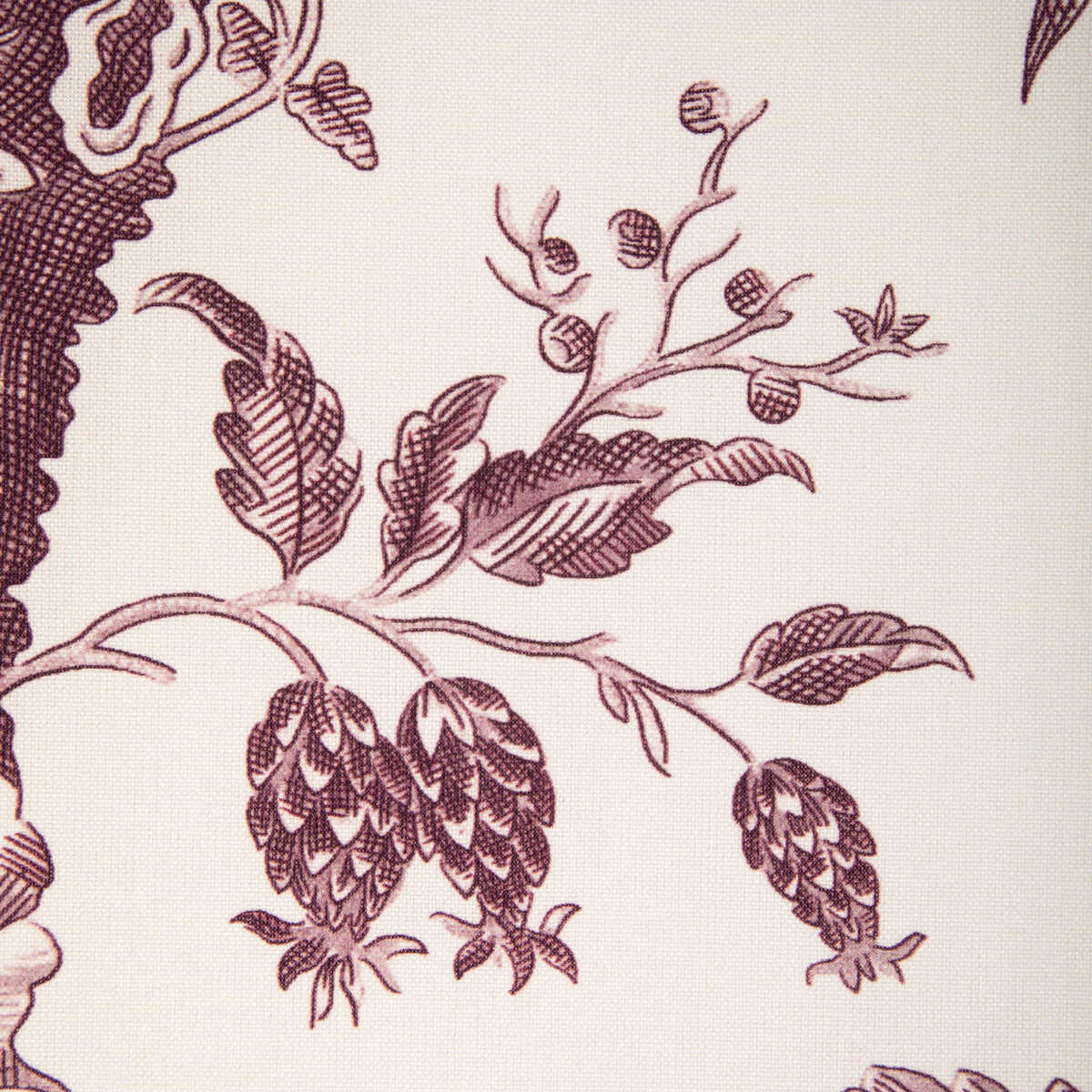 Marcel Print - Aubergine - BRUNSCHWIG & FILS Tela