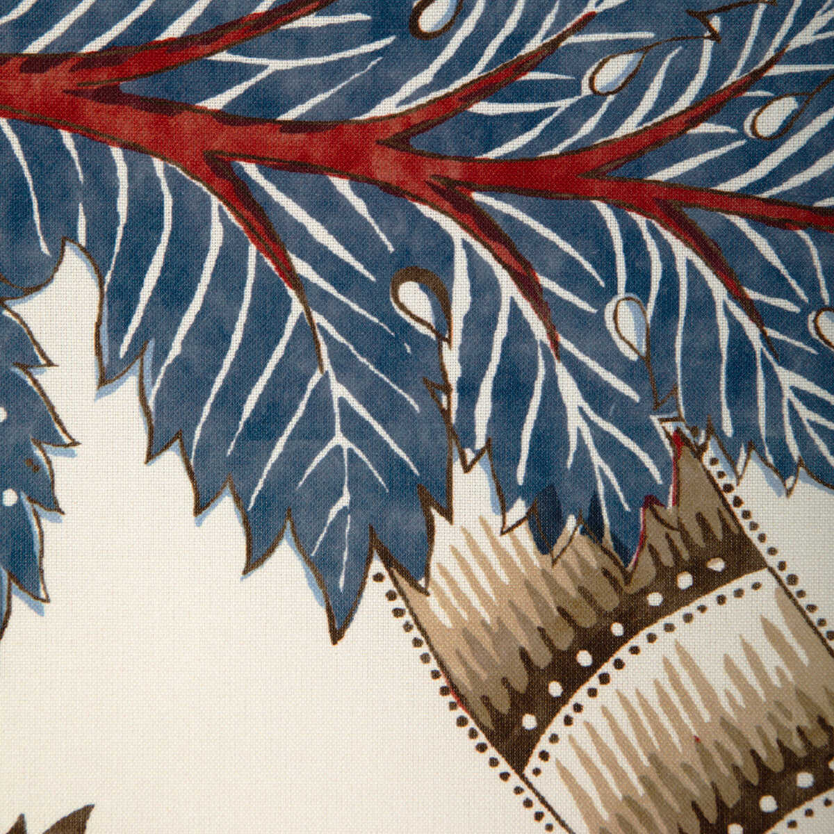 Cadenet Print - Red/Blue - BRUNSCHWIG & FILS Fabric