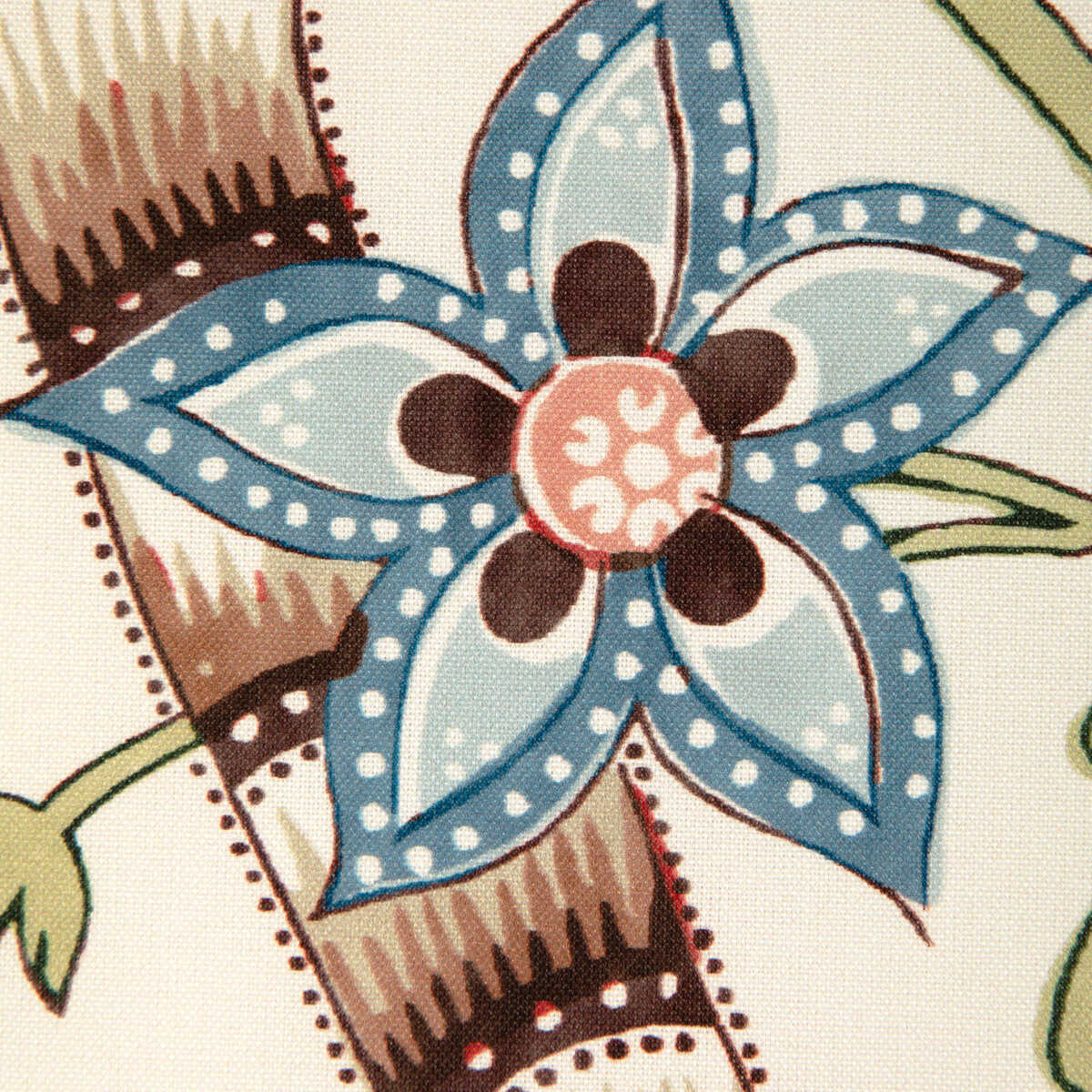 Cadenet Print - Apricot/Sage - BRUNSCHWIG & FILS Fabric