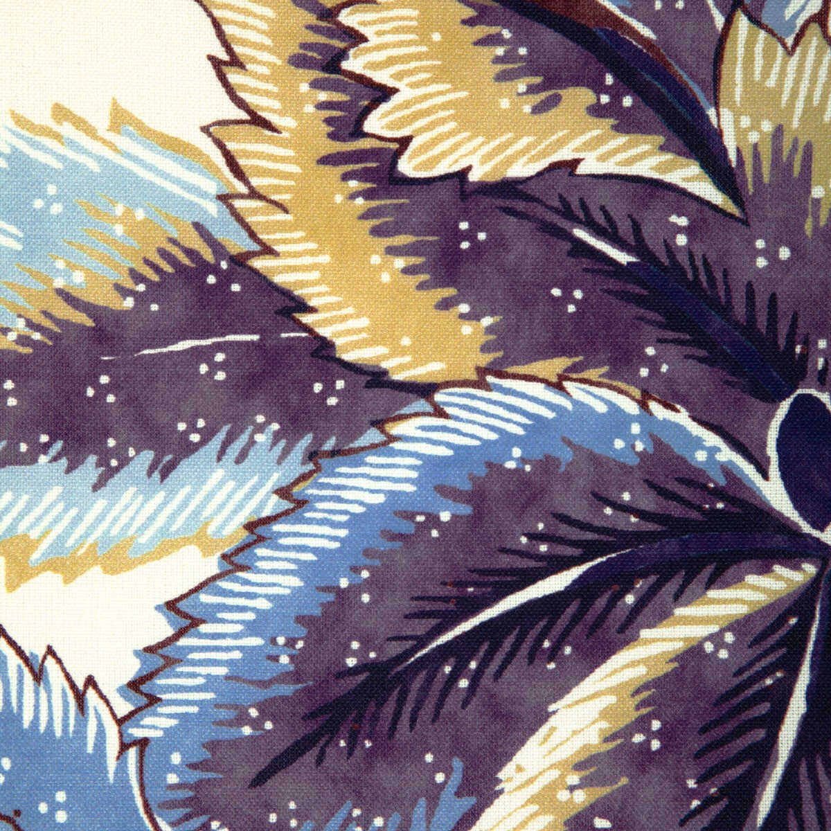 Cadenet Print - Blue/Gold - BRUNSCHWIG & FILS Fabric