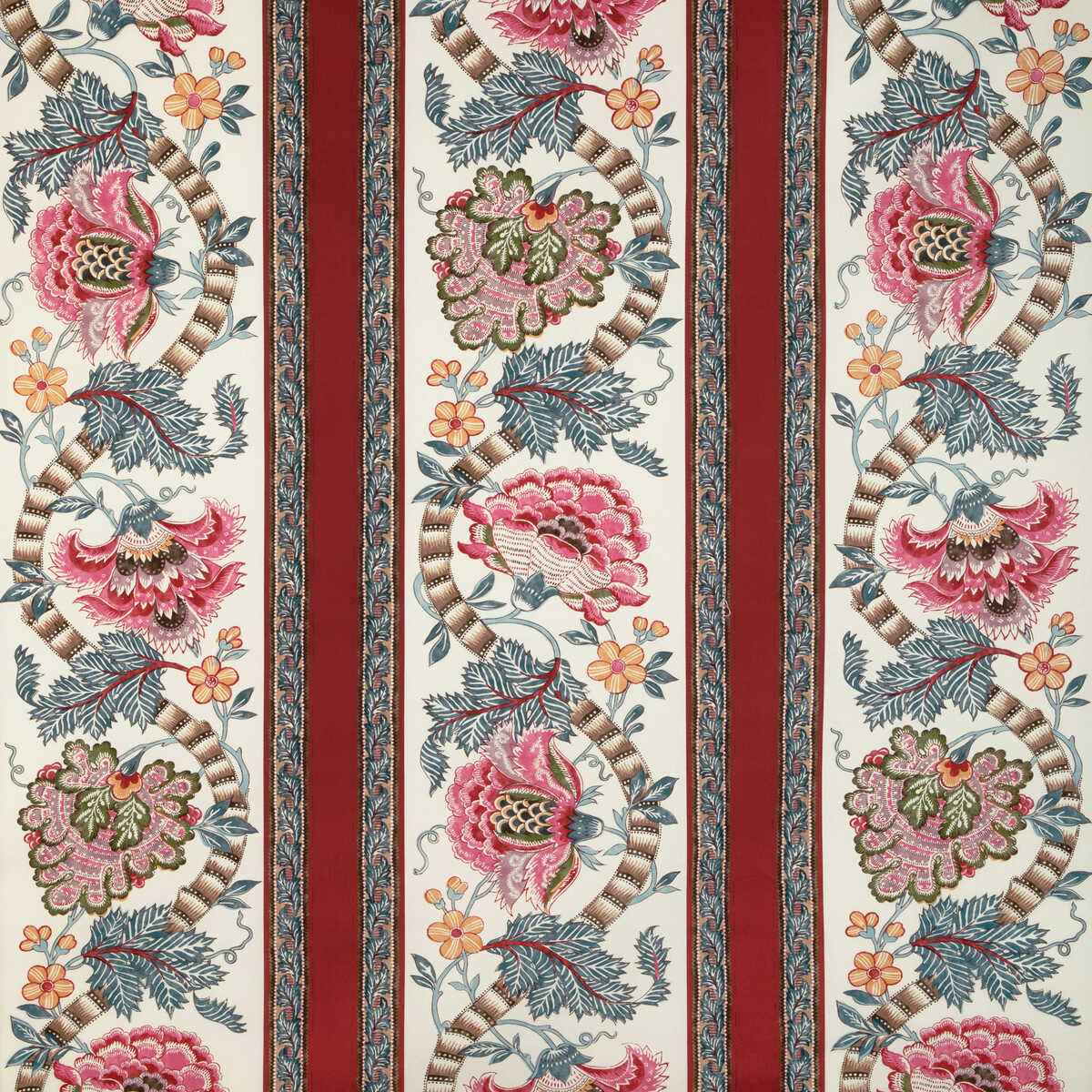 80231061950 Lauris Print Red Blue Brunschwig Fils Fabric