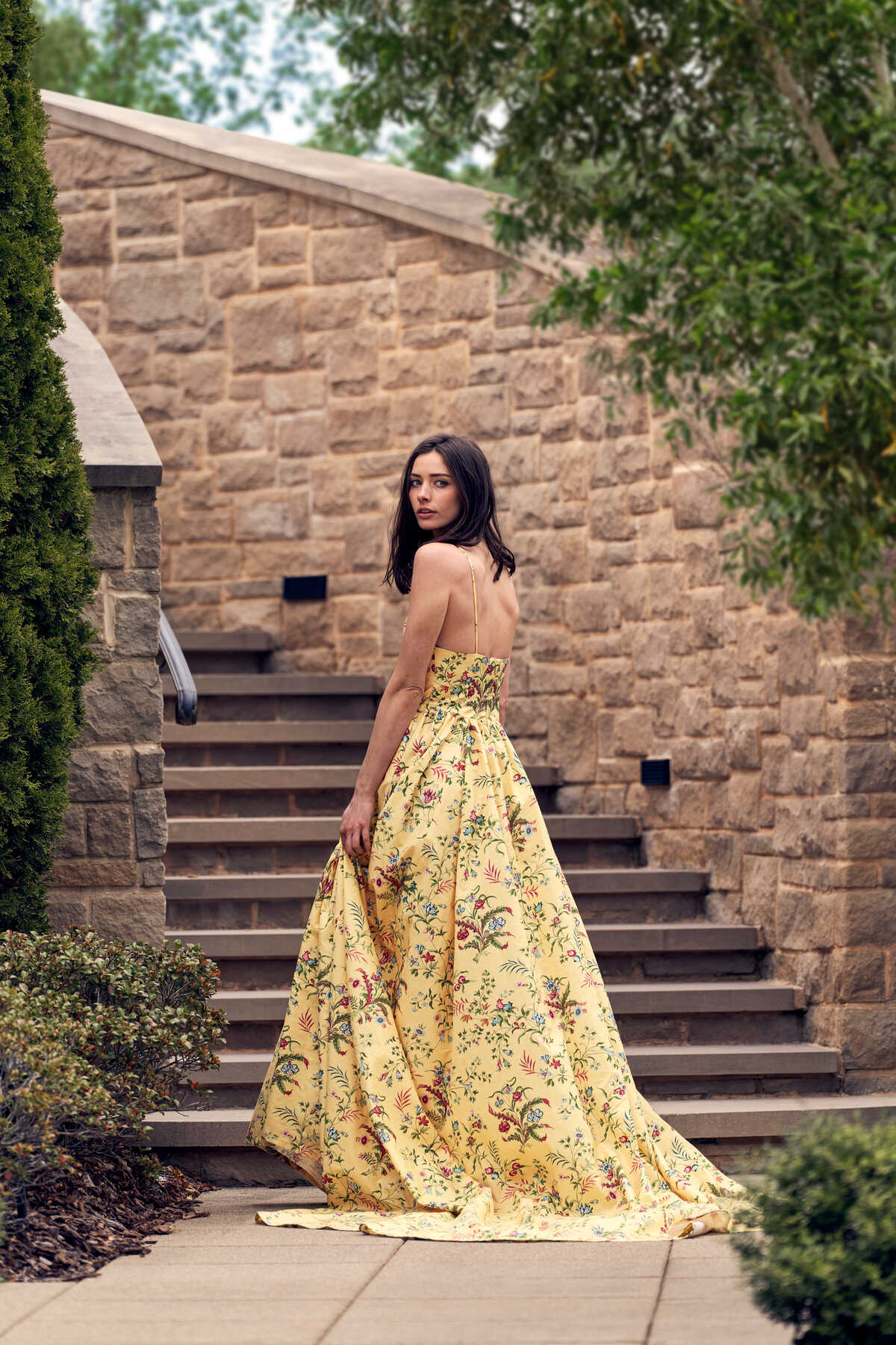 Chancay Print - Sun/Leaf - BRUNSCHWIG & FILS Fabric