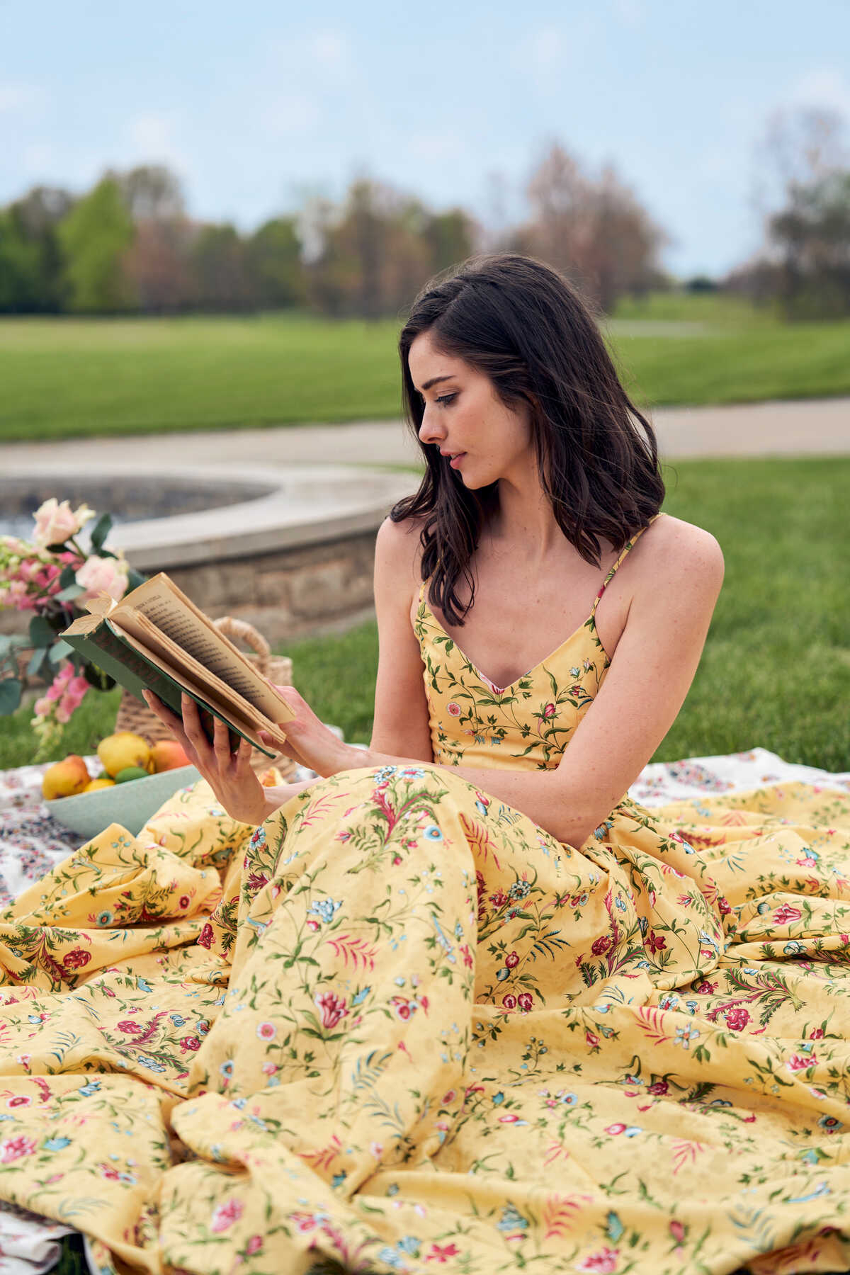 Chancay Print - Sun/Leaf - BRUNSCHWIG & FILS Fabric
