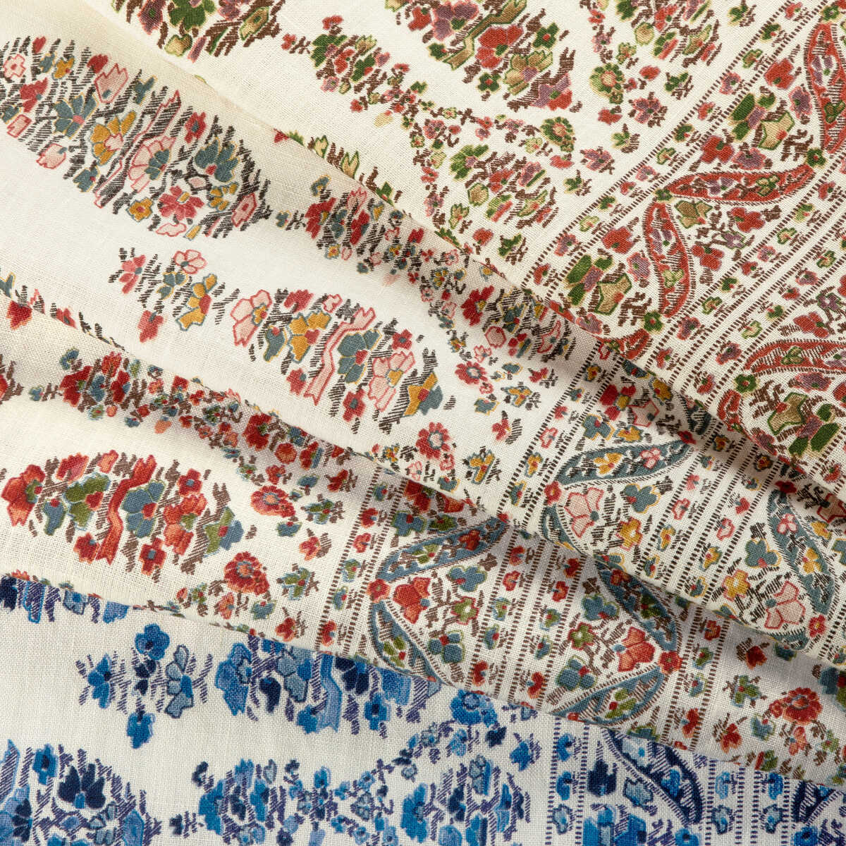 Visan Print - Teal/Rose - BRUNSCHWIG & FILS Fabric