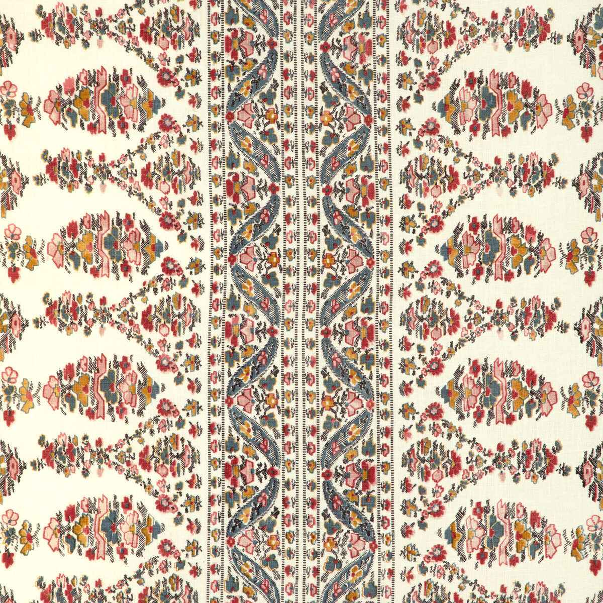 80231085170 Visan Print Teal Rose Brunschwig Fils Fabric