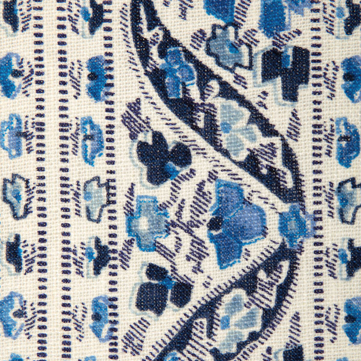 Visan Print - Navy/Sky - BRUNSCHWIG & FILS Fabric