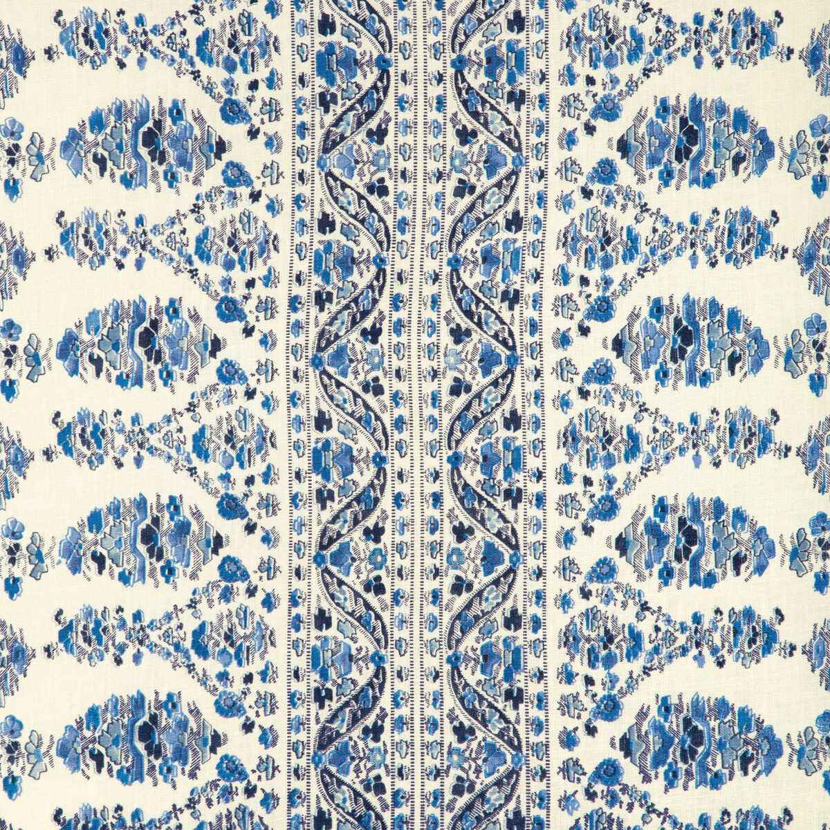 80231085500 Visan Print Navy Sky Brunschwig Fils Fabric