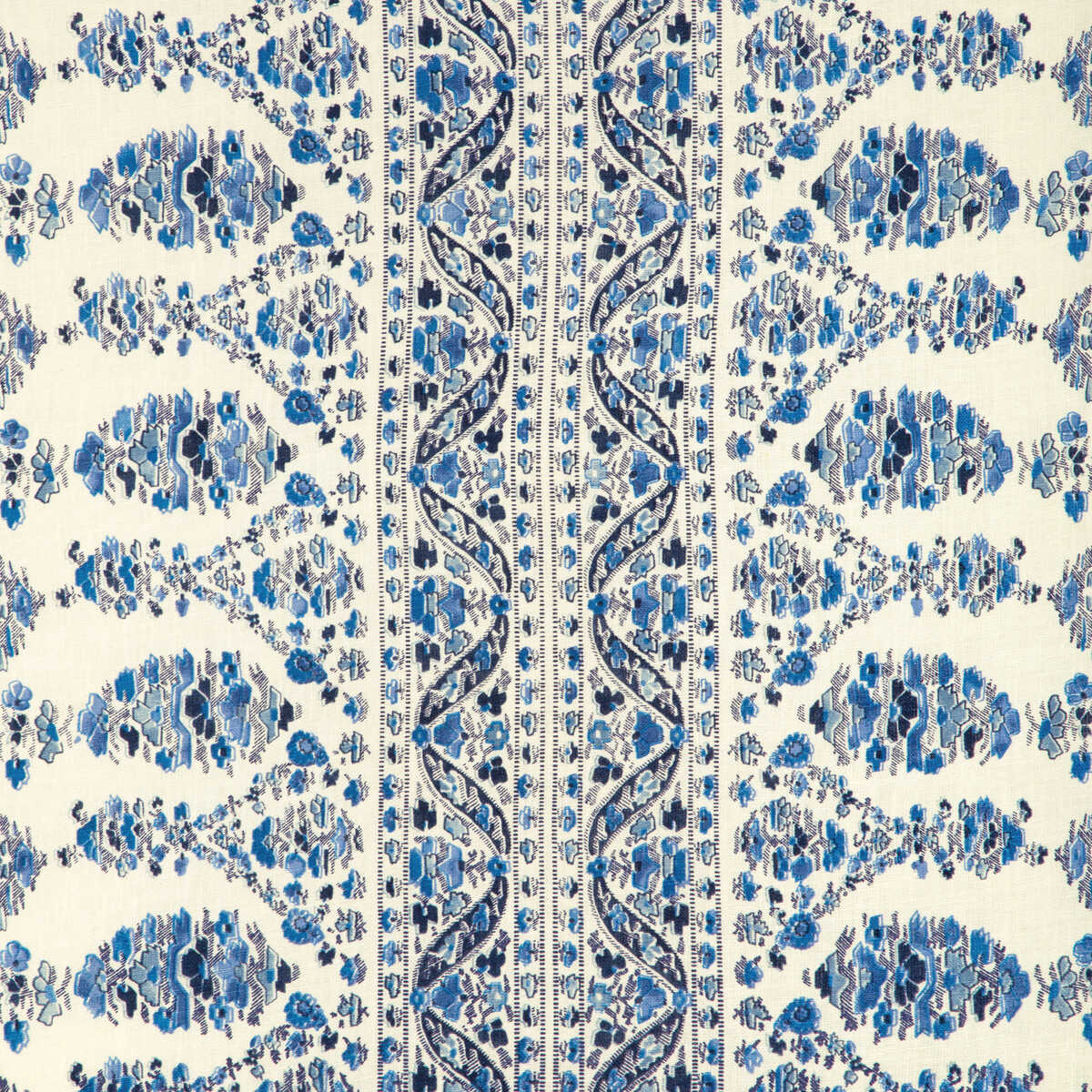 Visan Print - Navy/Sky - BRUNSCHWIG & FILS Fabric